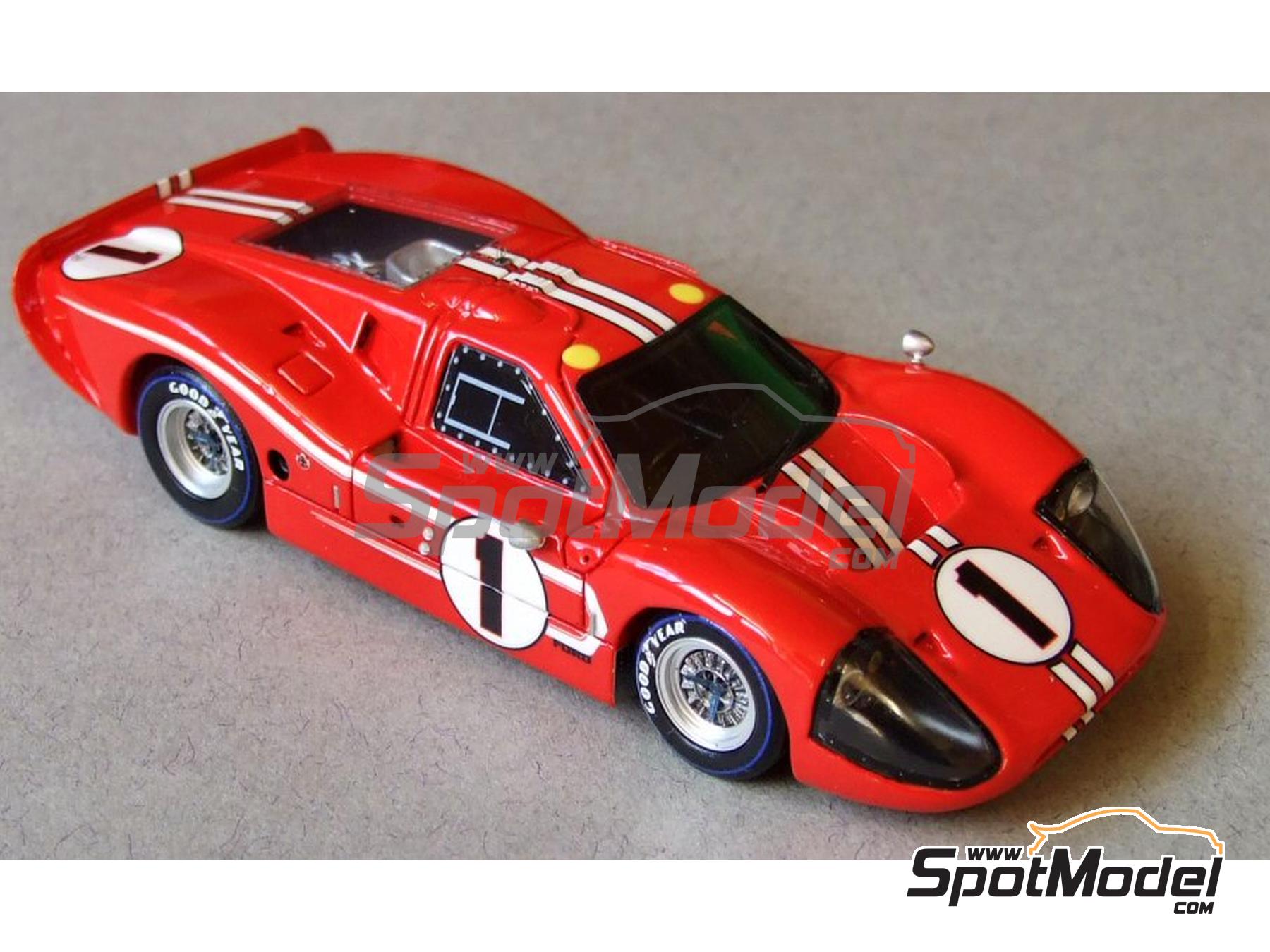 Ford GT40 Mk IV Shelby American - Holman & Moody Team - 24 Hours Le Mans  1967. Car scale model kit in 1/43 scale manufactured by Marsh Models (ref.  MM